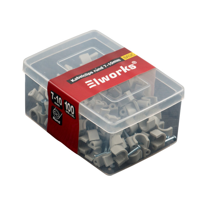 Kabelklemmer runde Ø7-10 mm 100 stk. 